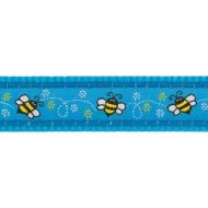 Obojok RD 25 mm x 41-63 cm - Bumble Bee Turquoise