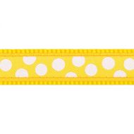 Obojok RD 25 mm x 41-63 cm - White Spots on Yellow