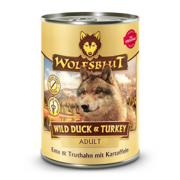Wolfsblut konz. Wild Duck & Turkey Adult 395g - kačica a morka