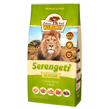 WildCat Serengeti Senior 3kg - 5 druhov mäsa so zemiakmi
