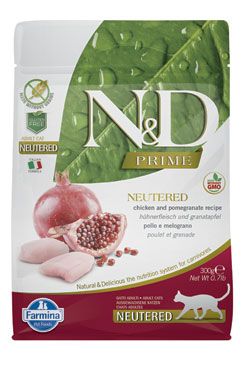 N & D PRIME CAT Neutered Chicken & Pomegranate 300g