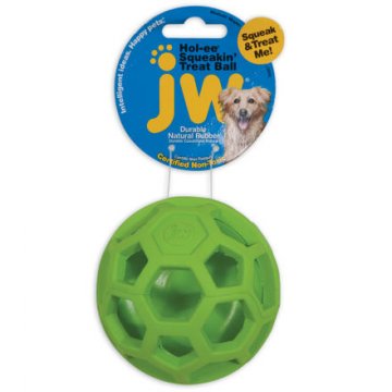 JW Hol-EE Dierovaný lopta pískací - Treat N Squeak