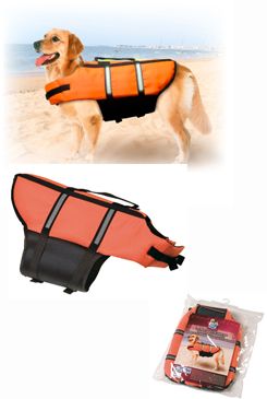 Vesta plávacie Dog L 40cm oranžová