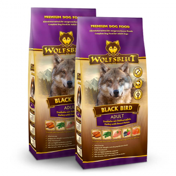 Wolfsblut Black Bird Adult 2x12, 5kg - morka s batátmi