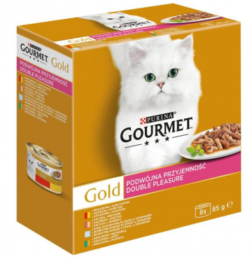 Gourmet Gold multipack - zmes dusených a grilovaných masových kúskov 24x85g