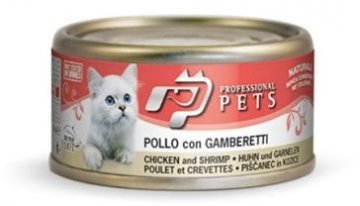 Professional Pets Naturale Cat konzerva kura, krevety 70g