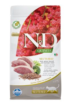 N & D Quinoa CAT Neutered Duck & Broccoli & Asparagus 1,5kg