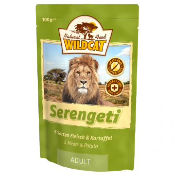 Kapsička Serengeti Adult 100g - 5 druhov mäsa so…