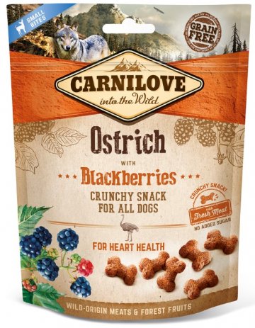 Carnilove Dog Crunchy Snack Pštros & Blackberries 200g