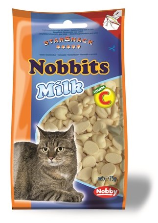 Nobby StarSnack Nobbits mliečne maškrty pre mačku 75g