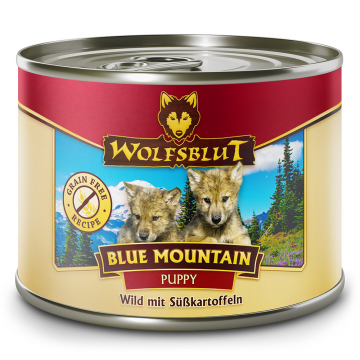 Wolfsblut konz. Blue Mountain Puppy 200g - zverina s batátmi