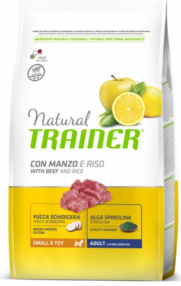 TRAINER Natural Small & Toy Adult Hovädzie a ryža 2kg