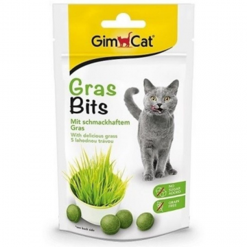 GIMCAT GRAS BITS tabl. s mačacie trávou 40g
