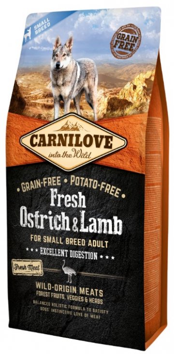 Carnilove Dog Fresh Pštros & Lamb for small breed 6kg