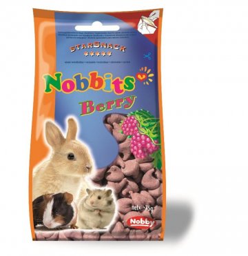 Nobby StarSnack Nobbits Berry maškrty pre hlodavce plody 75g