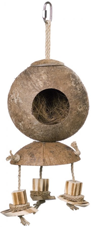 Nobby kokosový domček s driev. prvky 34 x 11,5 cm