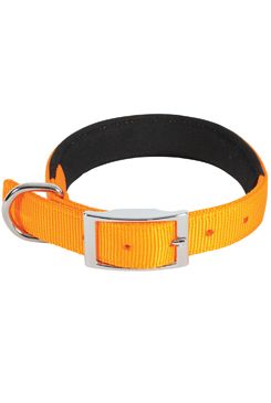 Obojok pes SOFT NYLON oranžový 25mm / 65cm Zolux