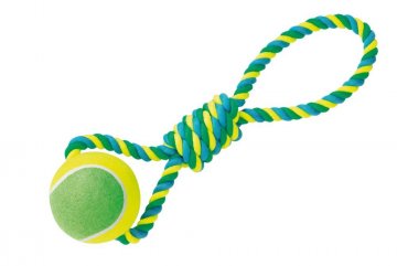 Nobby hračka XXL pre psov tenisák 12cm s lanom