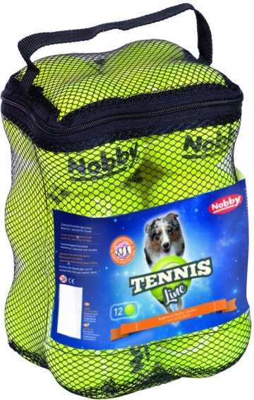 Nobby Tennis Line hračka tenisový loptičku žltý M 6,5cm 12ks