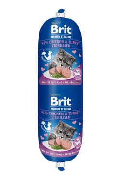 Brit Premium Cat by Nature Sausage Ch & T Sterilised180g