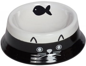 Nobby keramická miska pre mačky čiernobiela 14cm