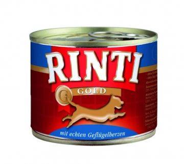Rinti Gold konzerva pre psov hydinové srdce 12x185g