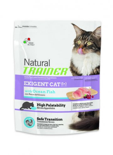 TRAINER Natural Cat Exigent morská ryba 300g