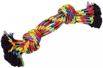 Nobby hračka pre psov lano farebné 2x uzol 350g 30cm