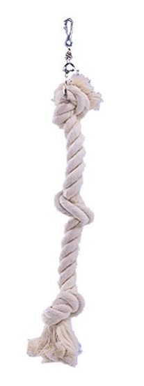 Nobby závesné bavlnené lano malé sa 3 uzly 38cm