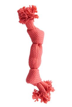 Hračka pes BUSTER Pískací lano, ružová, 35 cm, M