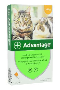 Advantage pre malé mačky a králiky 40 mg 1x0,4ml