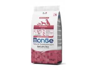 MONGE Dog Monoprotein Hovädzie, ryža 27/16 2,5kg
