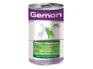 Gemona Dog HP Medium kúsky jahňacie s ryžou 1250g / 12bal