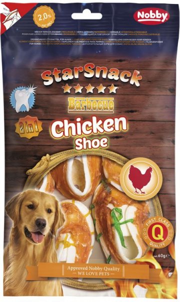 Nobby StarSnack BBQ Chicken Shoe maškrty 7,5 cm 60g