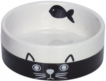 Nobby keramická miska pre mačky čiernobiela 12 cm