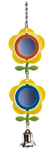 Nobby hračka pre malé papagáje závesná zrkadlá sa zvonček 28cm