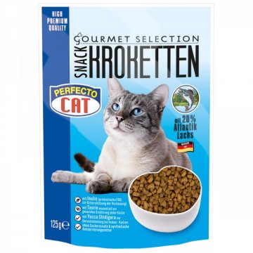 Perfecto Cat Kroketten snack 20% s atlatnským lososom 125g
