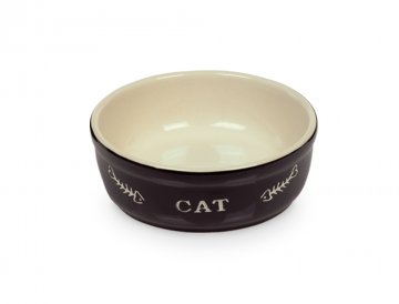 Nobby Cat keramická miska 13,5 cm čierna