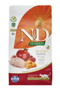 N & D Pumpkin CAT Neutered Quail & Pomegranate 1,5kg