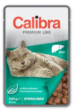 Calibra Cat vrecko Premium Sterilised Liver 6x100g