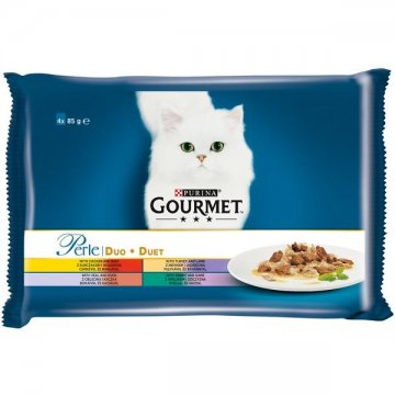 Kapsičky Gourmet Perle Duo Multipack Mäsové Duo 4x85g