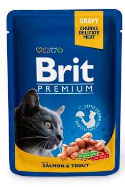 Brit Premium Cat vrecko with Salmon & Trout 100g