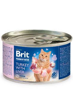 Brit Premium Cat by Nature konz Turkey & Liver 200g
