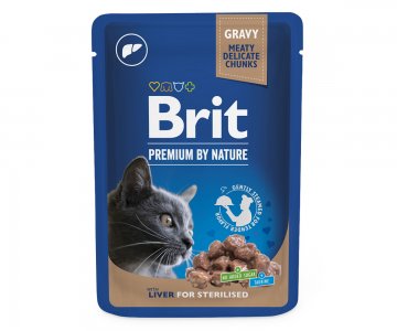 Brit Premium Cat Pouches Liver for Sterilized 100…