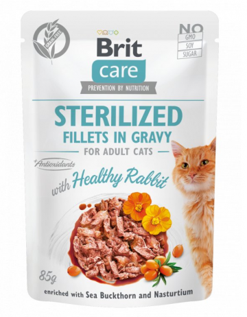 Brit Care Cat Sterilized, Fillets in Gravy with…