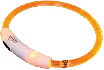 Nobby Starlight svietiace obojok ABS plast oranžová 35cm