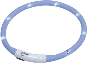 Nobby Ľad Puppy svietiaci krúžok silikón svetlo modrá 45cm