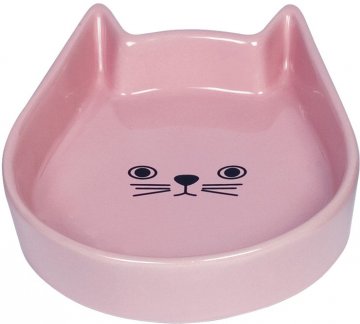 Nobby Kitty Face keramická miska pre mačku ružová 13x16x3cm