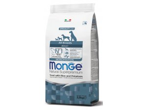 MONGE DOG Monoprotein Pstruh, ryže, zemiakov 28/15 2,5kg