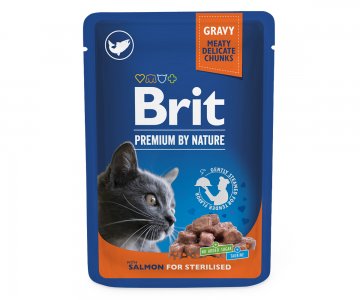Brit Premium Cat Pouches Salmon for Sterilized 100…
